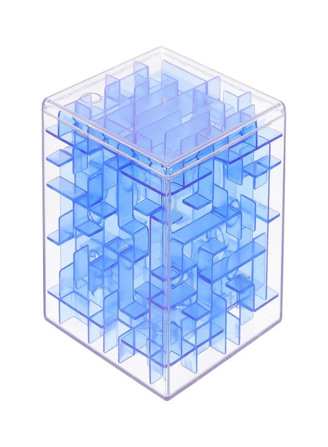 YOKIVE 1 Pcs Labyrinth Puzzle Box, Puzzle Cube Funny Labyrinth Game Puzzle Box Mind Teasers Leisure Toys, Great for Teens and Adults Birthday Gifts (Transparent Blue, 3.15-Inch) - Image 1